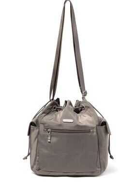 baggallini Pewter Drawstring Crossbody Bag/NWT